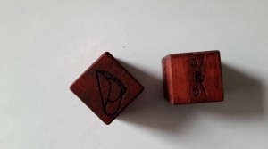 Dice & Dice Roller Image on Wood Cut Print Block